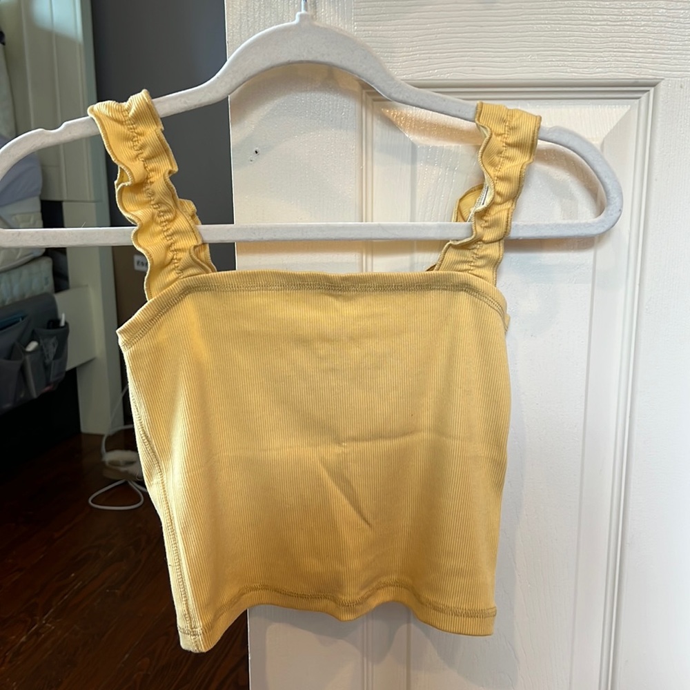 Abercrombie & Fitch size small ruffle strap tank